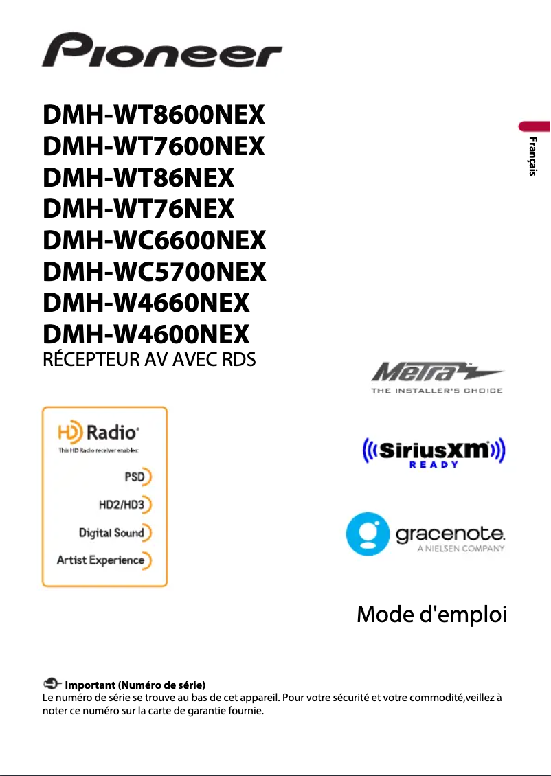 Image de la première page du manuel de l'appareil DMH-WC6600NEX