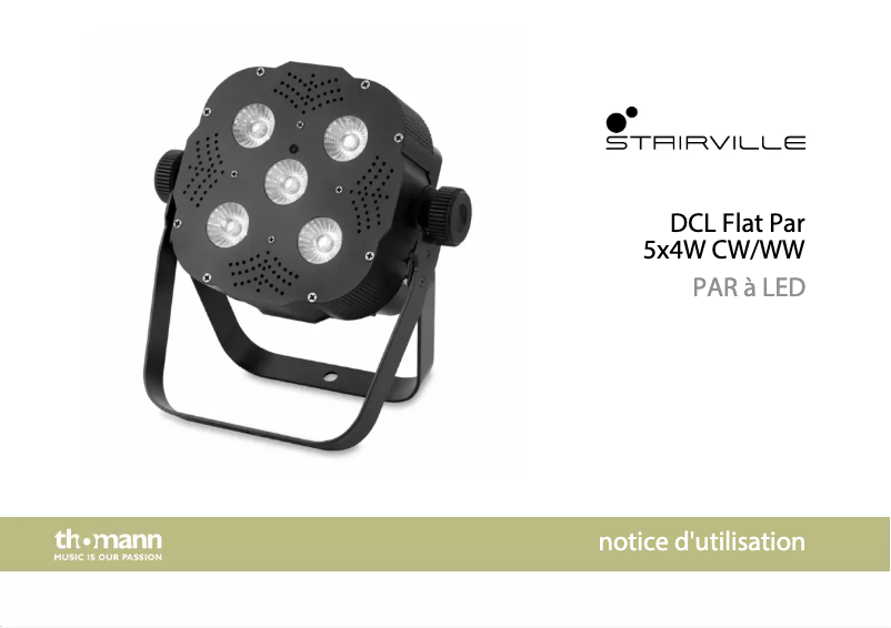 Page 1 de la notice Manuel utilisateur Stairville DCL Flat Par 5x4W