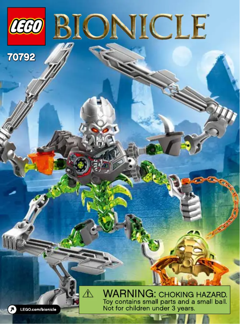 Image de la première page du manuel de l'appareil Bionicle 70792