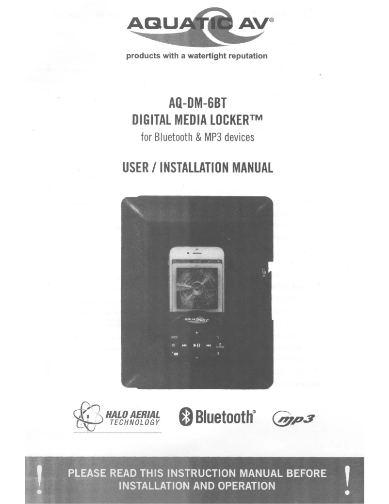 Page 1 de la notice Manuel utilisateur Aquatic AV AQ-DM-6BT-G