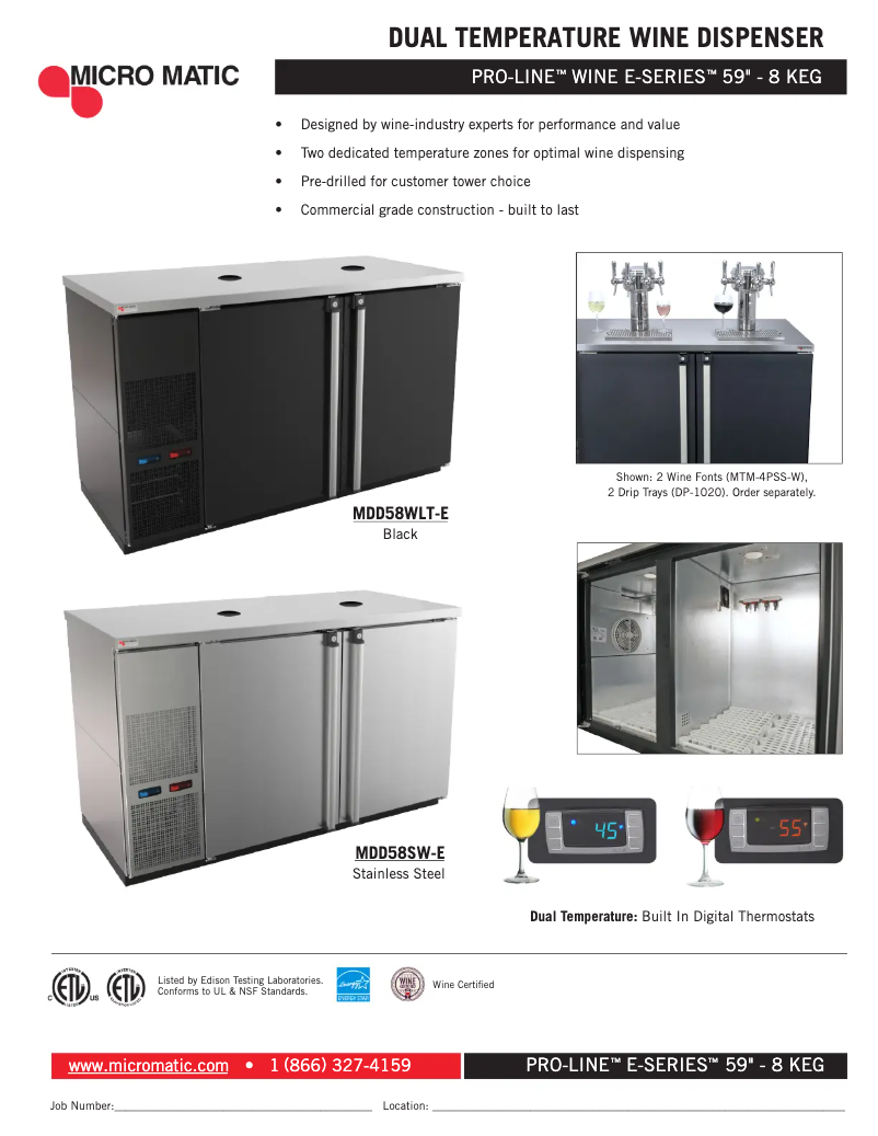 Página 1 del manual Manual de usuario Micro Matic MDD58WLT-E