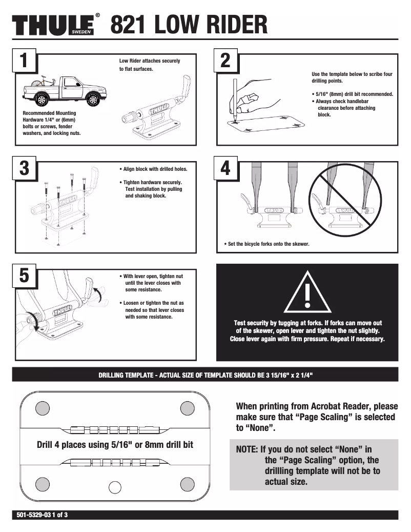 Imagen de la primera página del manual del dispositivo 821 Low Rider