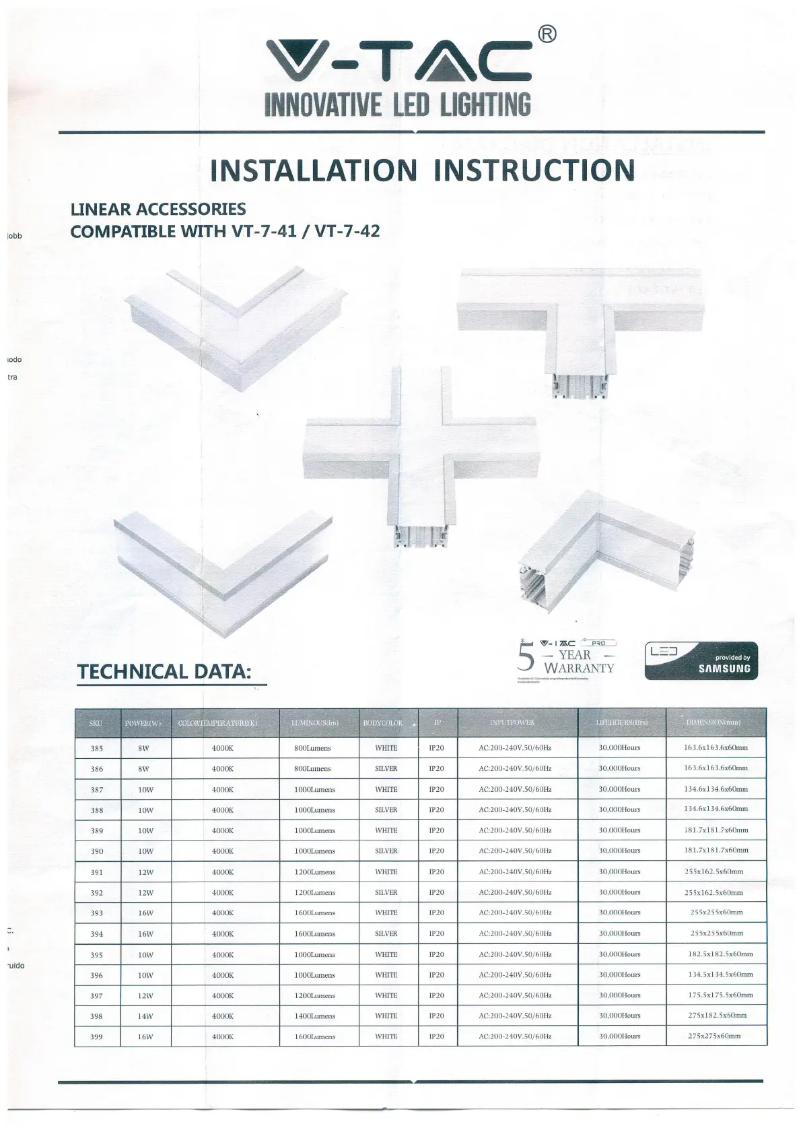 Image de la première page du manuel de l'appareil VT-7-42-X
