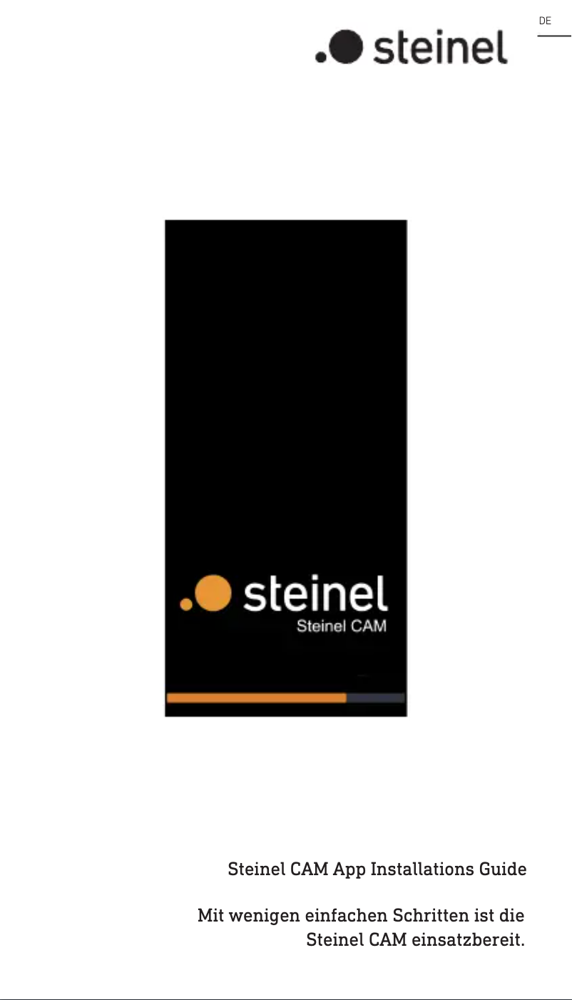 Page 1 de la notice Guide de démarrage rapide Steinel XLED CAM 1 SC