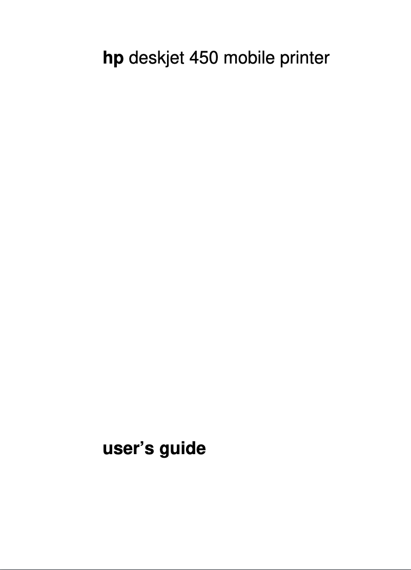 Page 1 de la notice Manuel utilisateur HP Deskjet 450CI