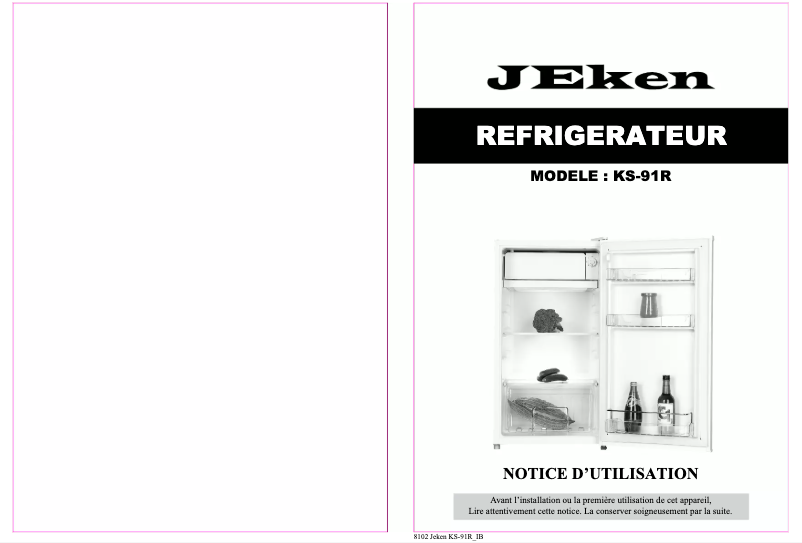 Page n°1 - Manuel utilisateur Jeken KS-91R