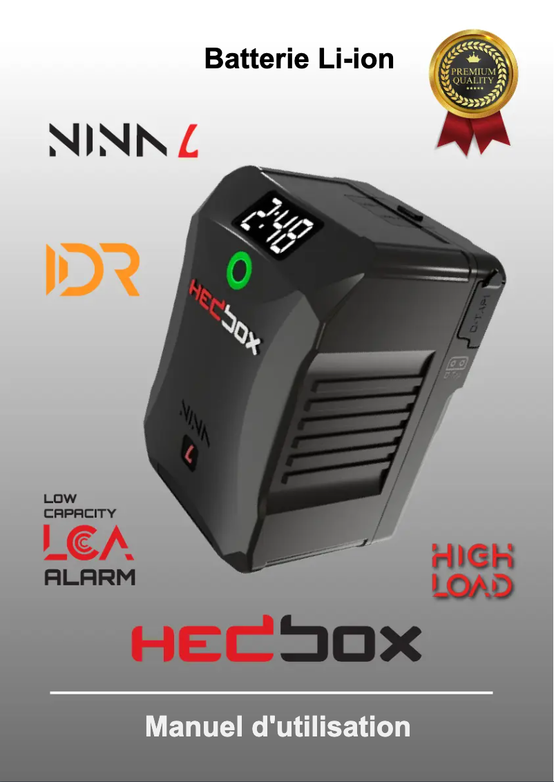 Page n°1 - Manuel utilisateur Hedbox NINA-L