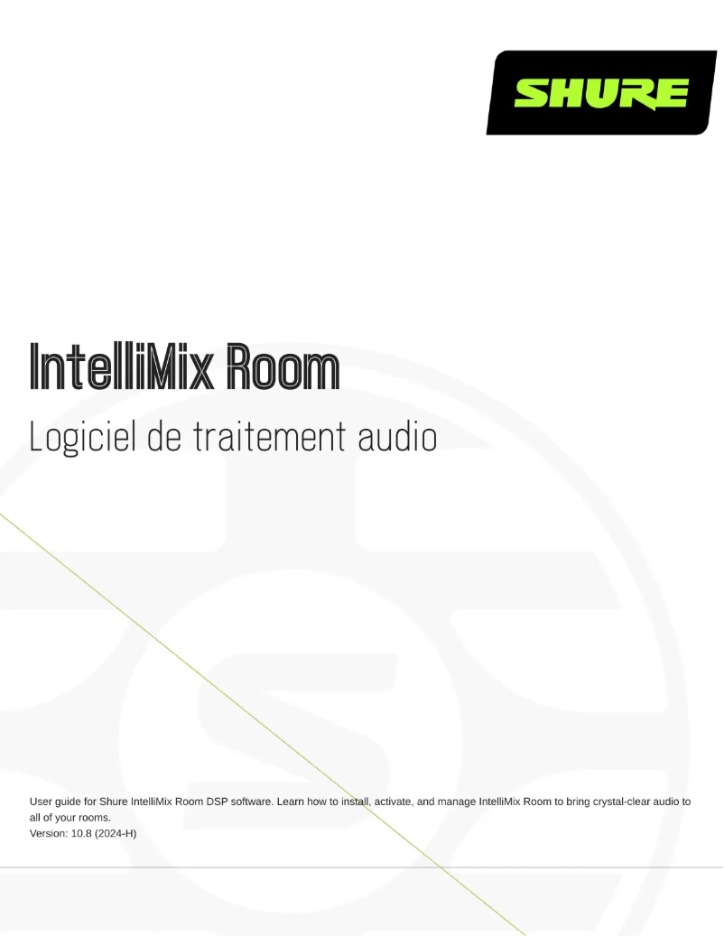 Page n°1 - Manuel utilisateur Shure IntelliMix Room