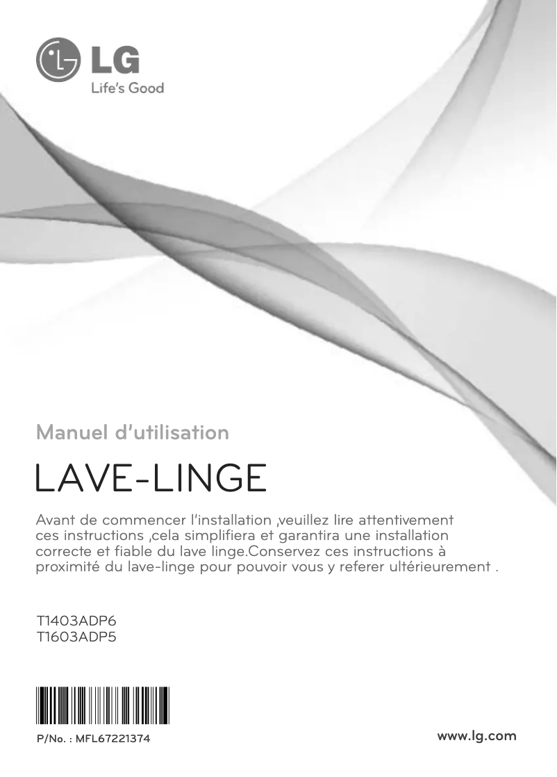 Página 1 del manual Manual de usuario LG T1603ADP5