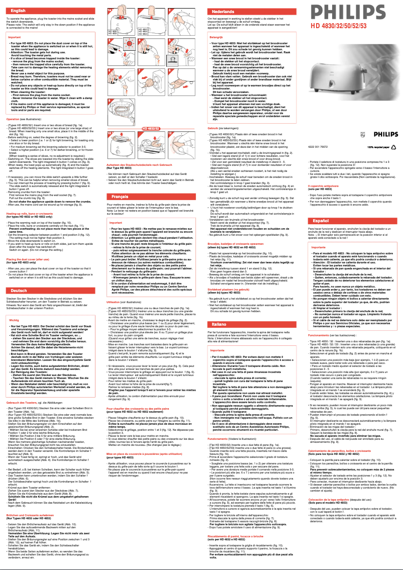 Page 1 of the manual User Manual Philips HD4832