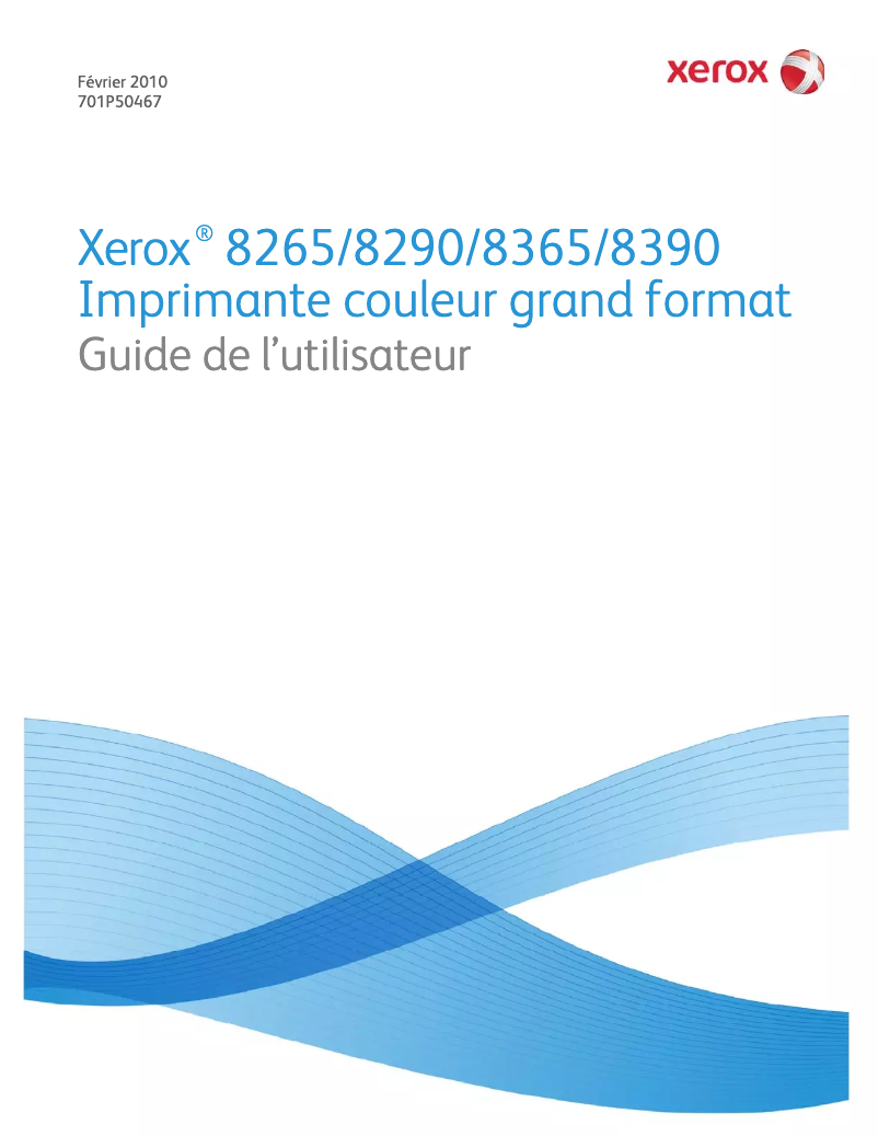 Page 1 de la notice Manuel utilisateur Xerox 8265