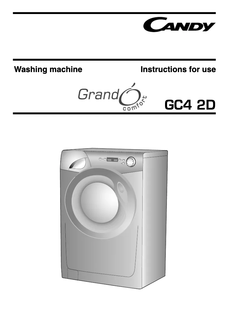Page n°1 - Manuel utilisateur Candy GC4 1472D1S/1-80