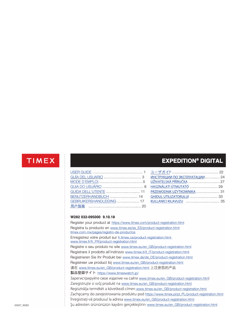 Page 1 de la notice Manuel utilisateur Timex Expedition T498519J