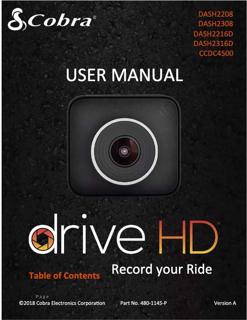 Página 1 del manual Manual de usuario Cobra DASH2316D
