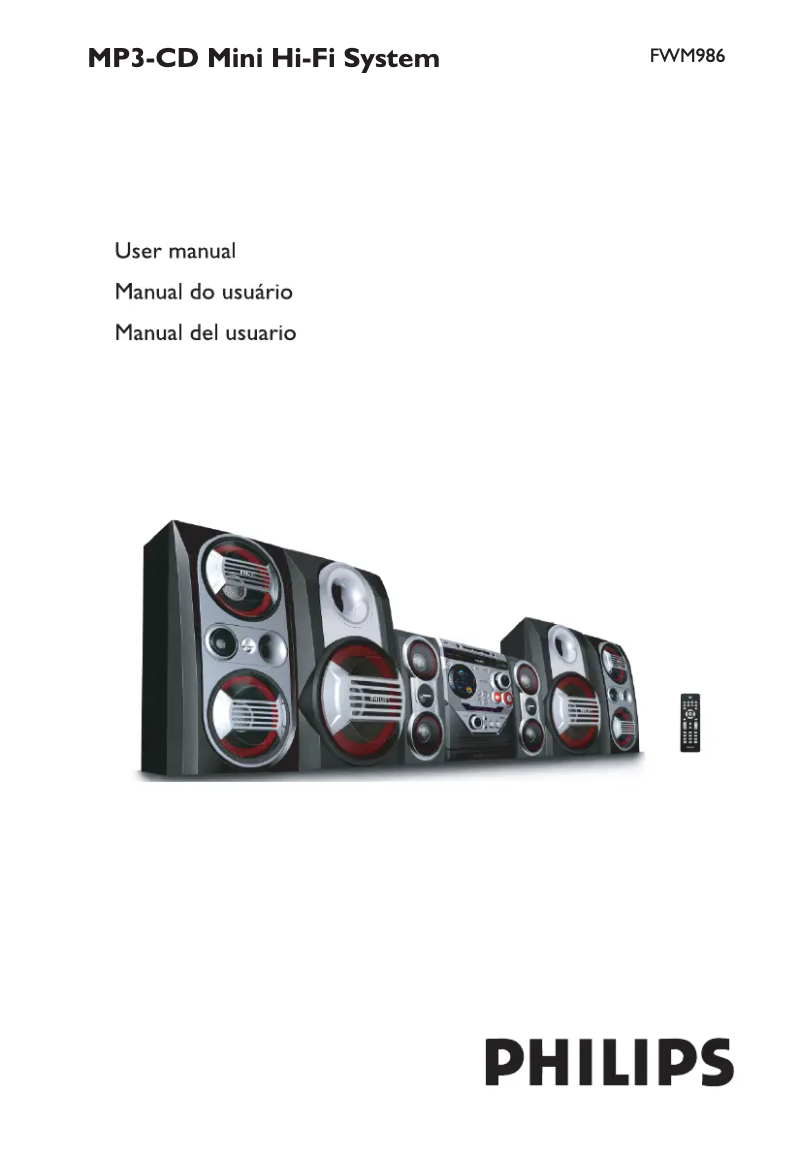 Página 1 del manual Manual de instrucciones Philips FWM986