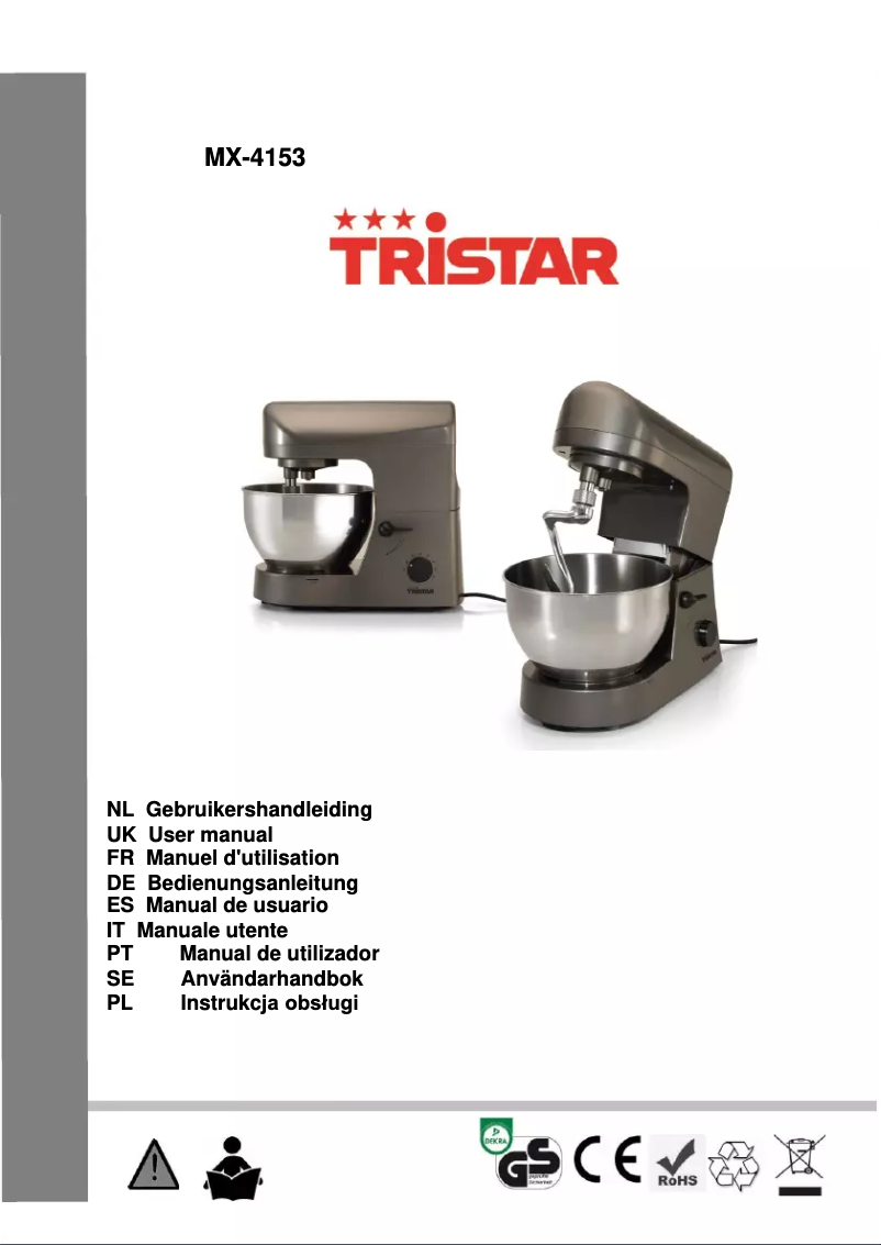 Page 1 de la notice Manuel utilisateur TriStar MX-4153