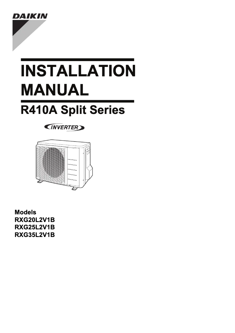 Página 1 del manual Manual de usuario Daikin RXG35L2V1B