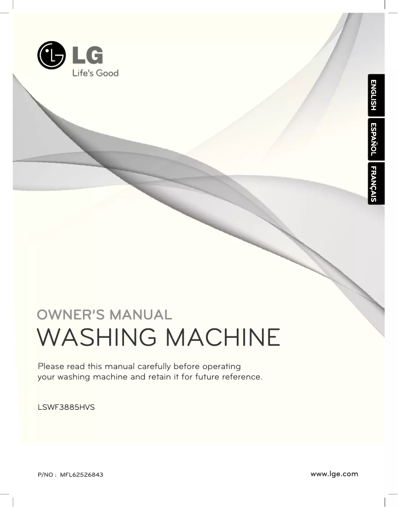 Page n°1 - Manuel utilisateur LG LSWF388HVS