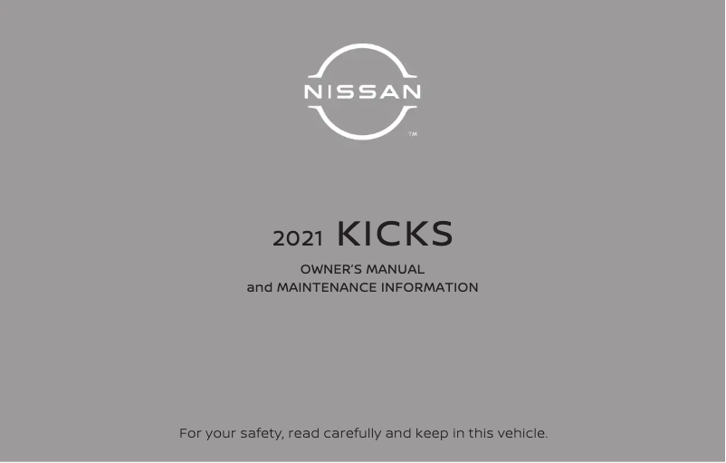 Image de la première page du manuel de l'appareil Kicks (2021)