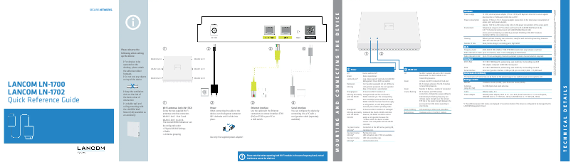 Image de la première page du manuel de l'appareil LN-1702