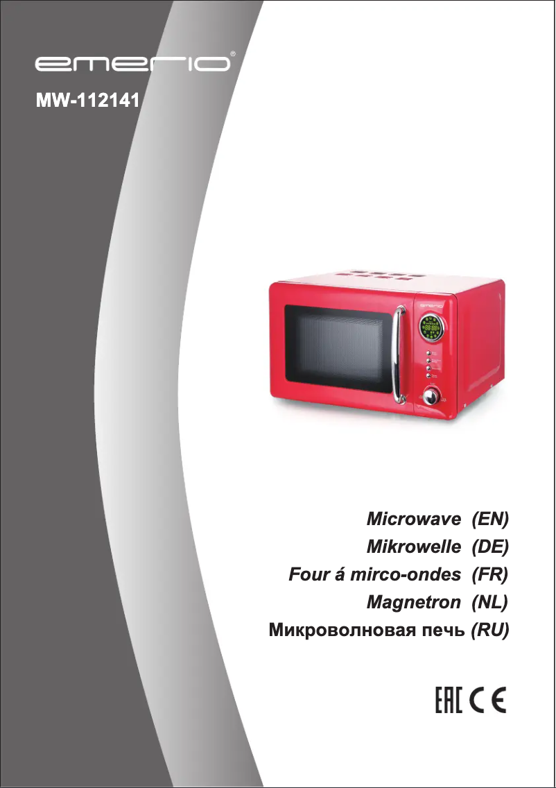 Page 1 de la notice Manuel utilisateur Emerio MW-112141