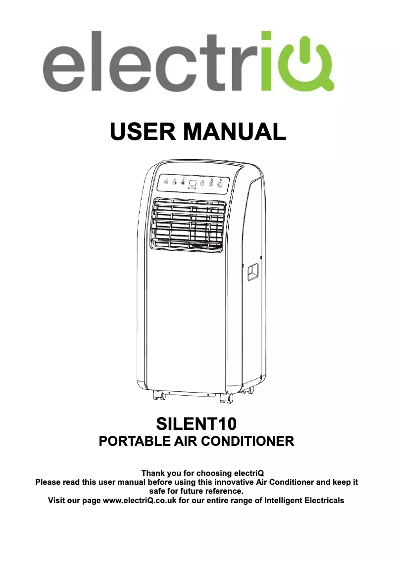 Page 1 de la notice Manuel utilisateur ElectriQ Silent 10