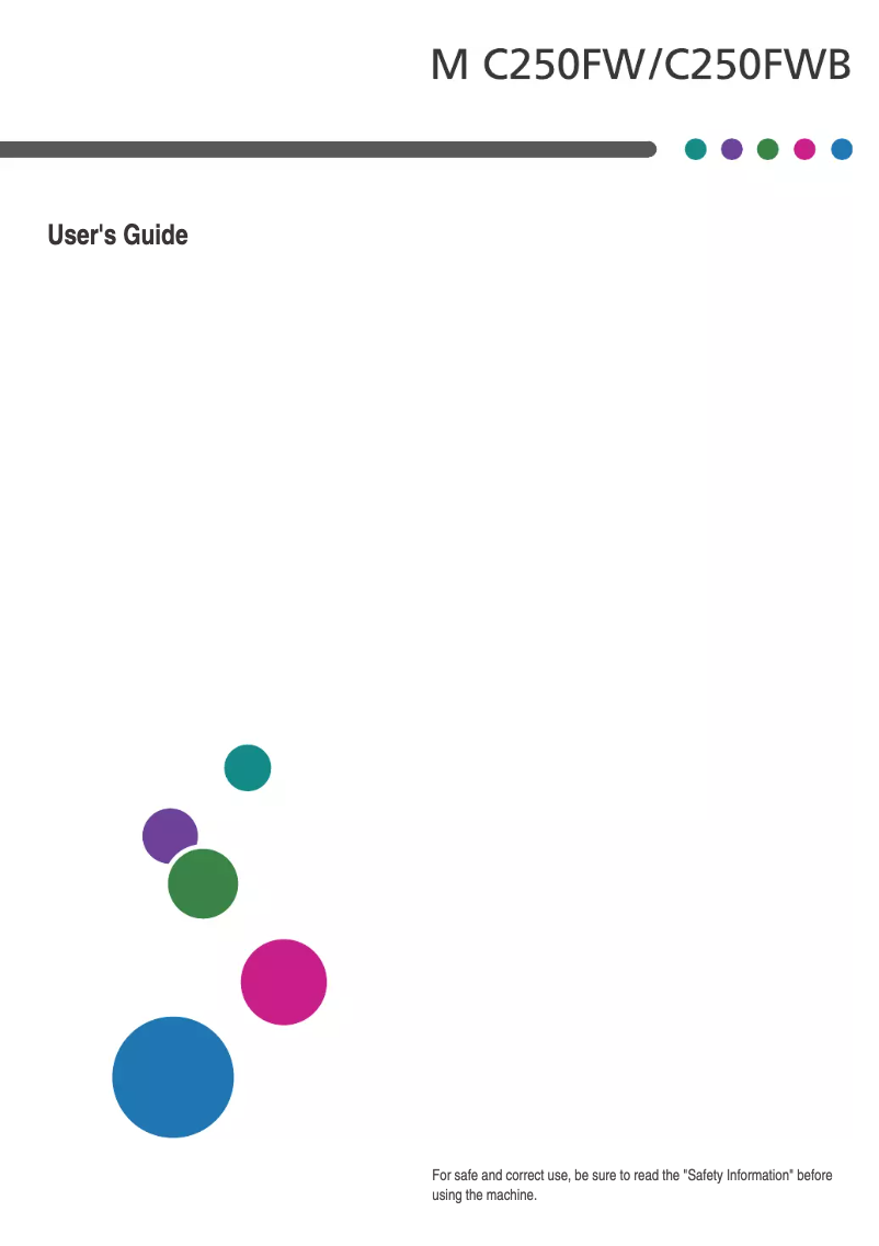 Image de la première page du manuel de l'appareil M C250WB