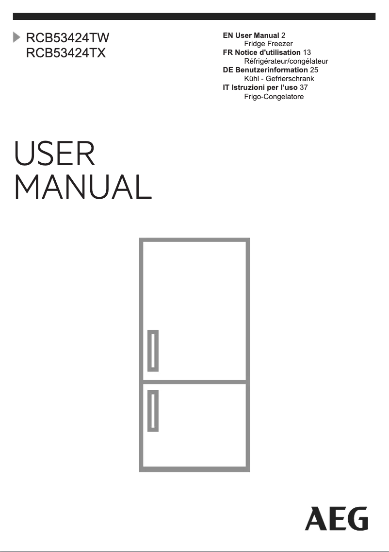 Image de la première page du manuel de l'appareil RCB53424TX