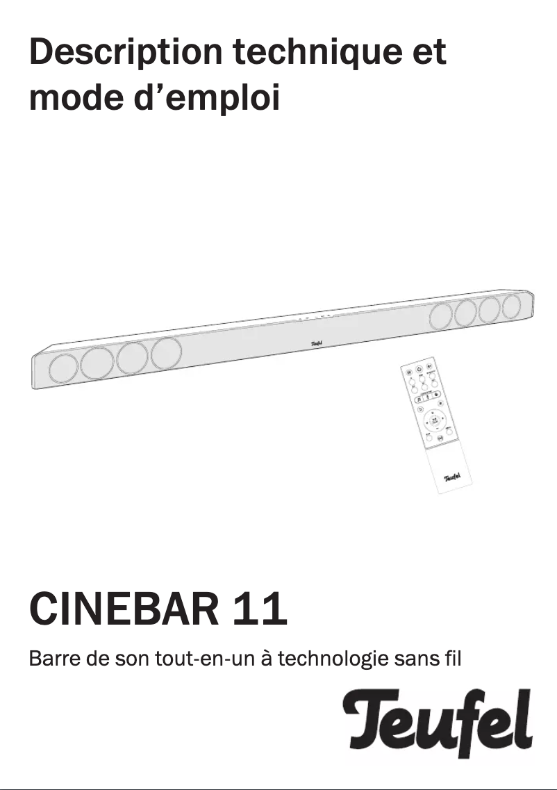 Page 1 de la notice Manuel utilisateur Teufel Cinebar 11