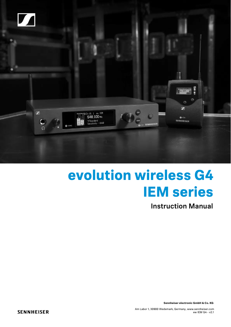 Page n°1 - Manuel utilisateur Sennheiser EK IEM G4