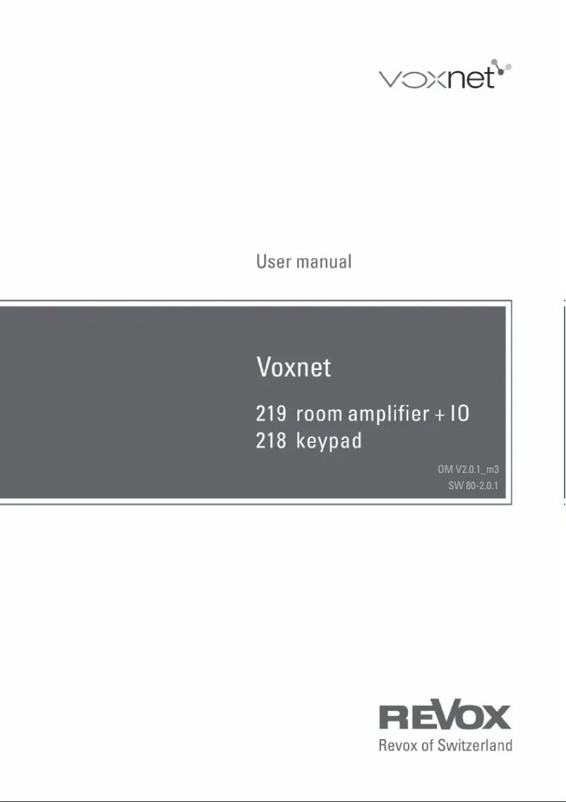 Image de la première page du manuel de l'appareil Voxnet V219