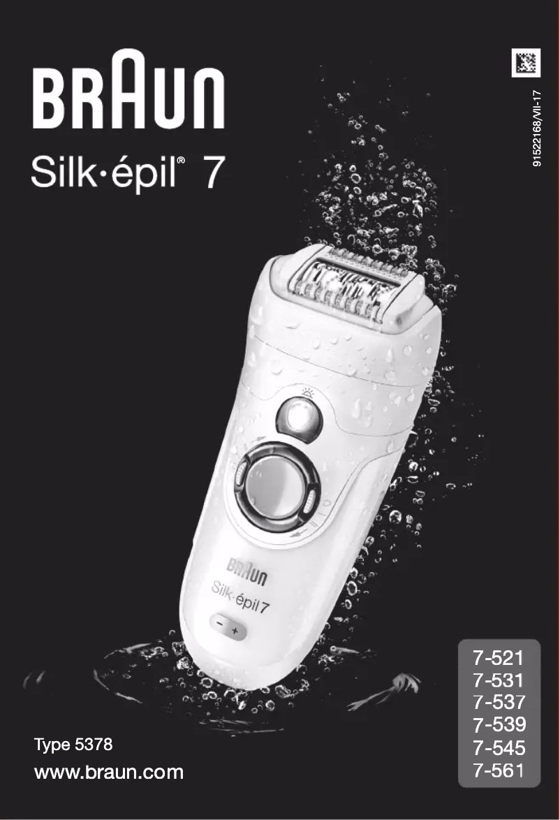 Page n°1 - Manuel utilisateur Braun Silk-épil 7 7-561