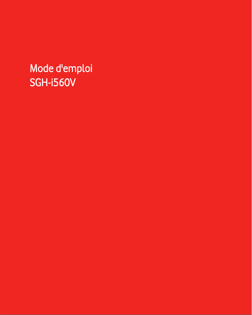 Page 1 de la notice Manuel utilisateur Samsung SGH-I560