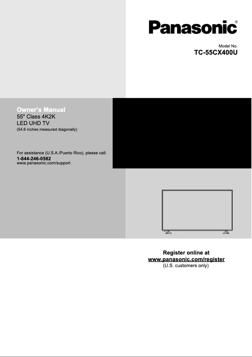 Page 1 de la notice Manuel utilisateur Panasonic Viera TC-55CX400