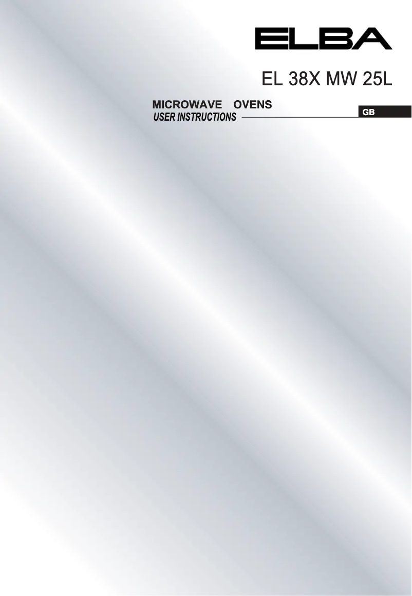 Page 1 de la notice Manuel utilisateur Elba Elio EL 38X MW 25L
