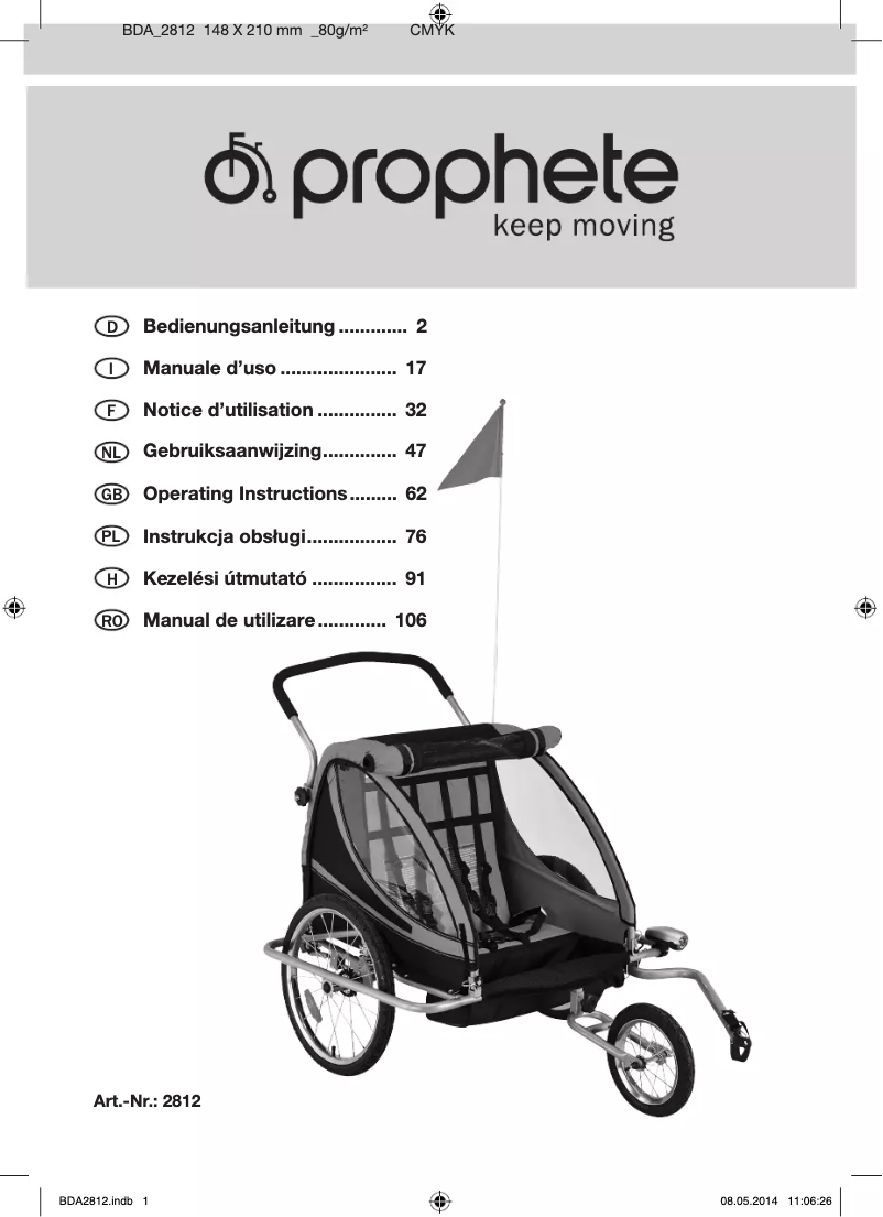 Page 1 de la notice Manuel utilisateur Prophete 2812