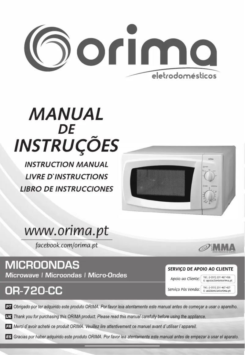Page n°1 - Manuel utilisateur Orima OR-720-CC