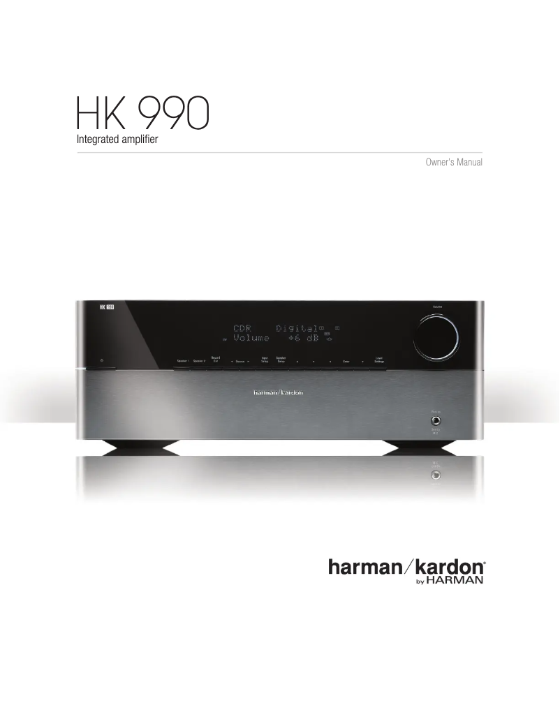 Page 1 de la notice Manuel utilisateur Harman Kardon HK 990