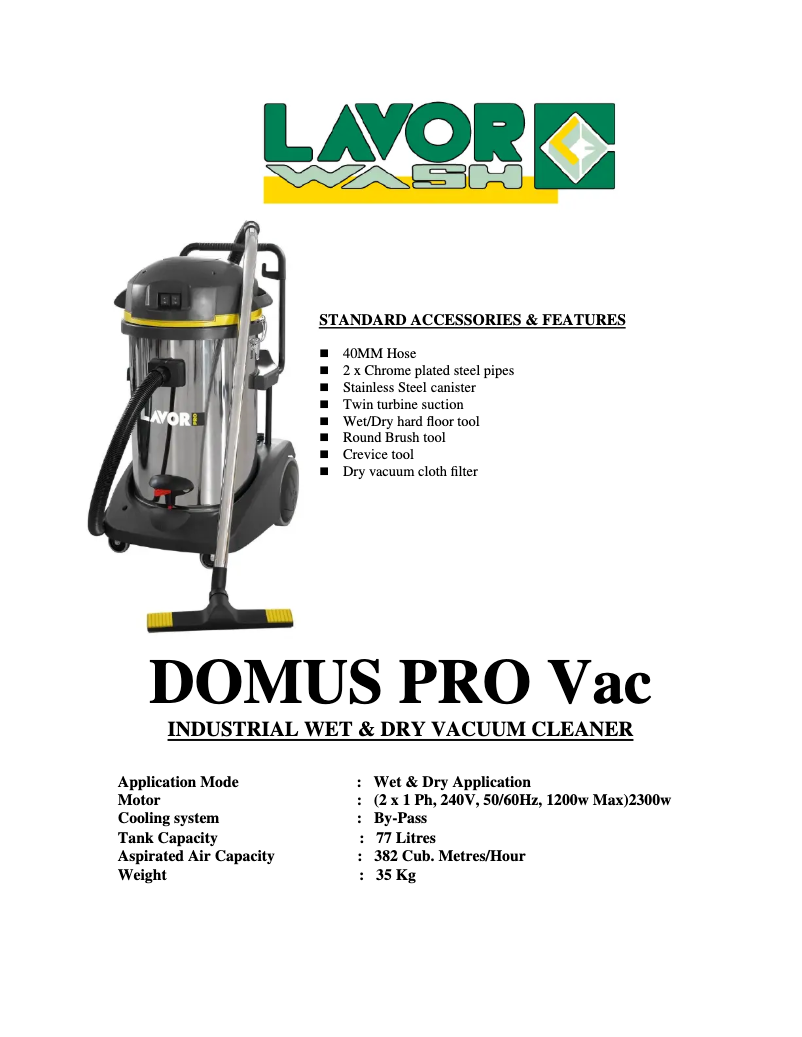 Image de la première page du manuel de l'appareil DOMUS-IF PRO