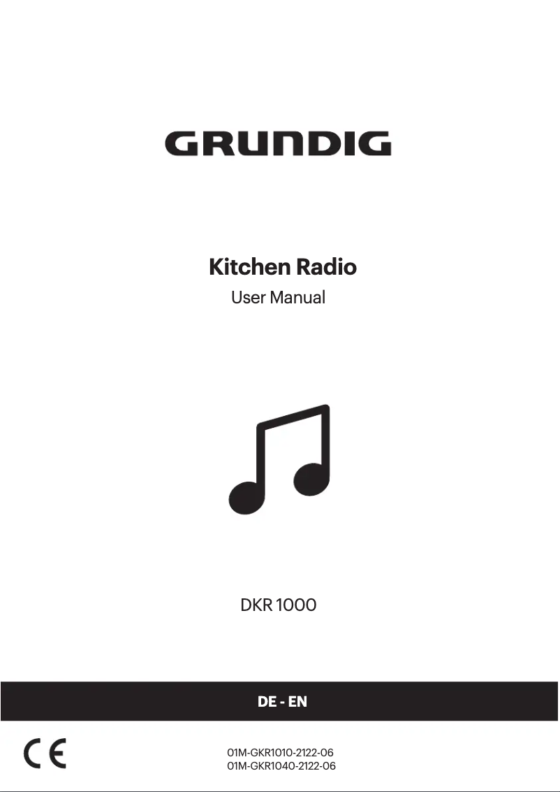 Page n°1 - Manuel utilisateur Grundig DKR 1000
