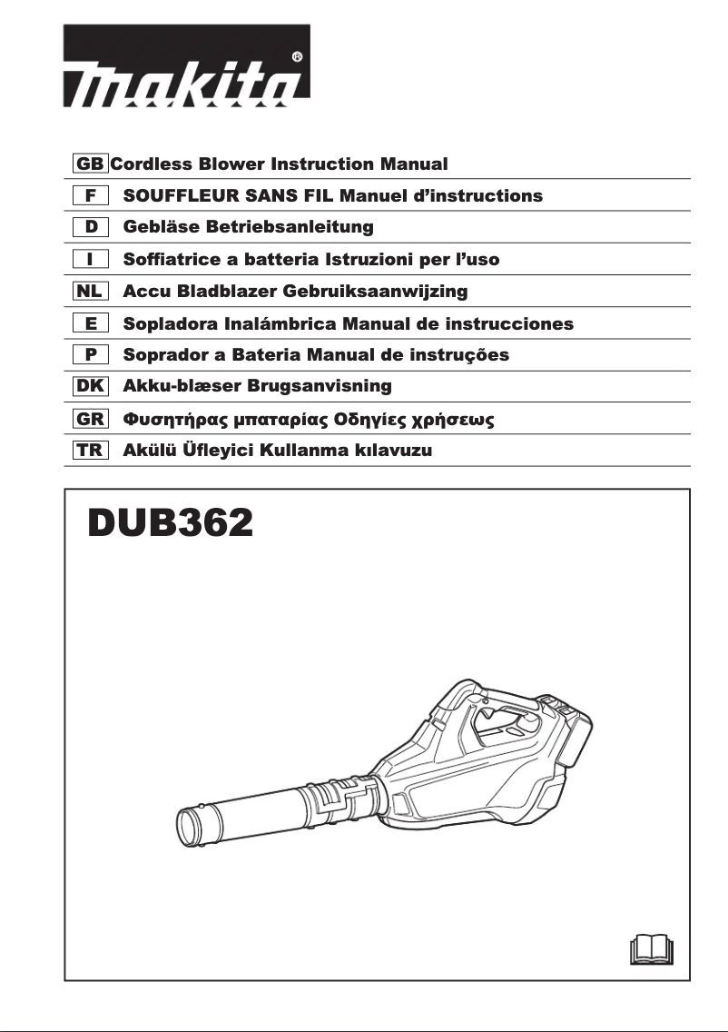 Page 1 de la notice Manuel utilisateur Makita DUB362PG2