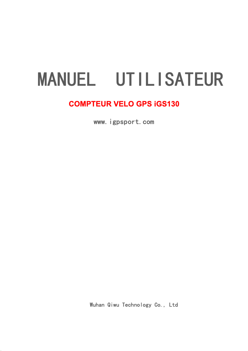 Image de la première page du manuel de l'appareil iGS130