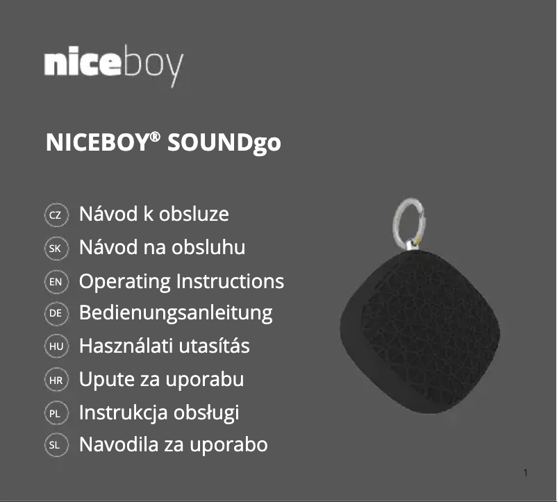 Page 1 de la notice Manuel utilisateur Niceboy SoundGo