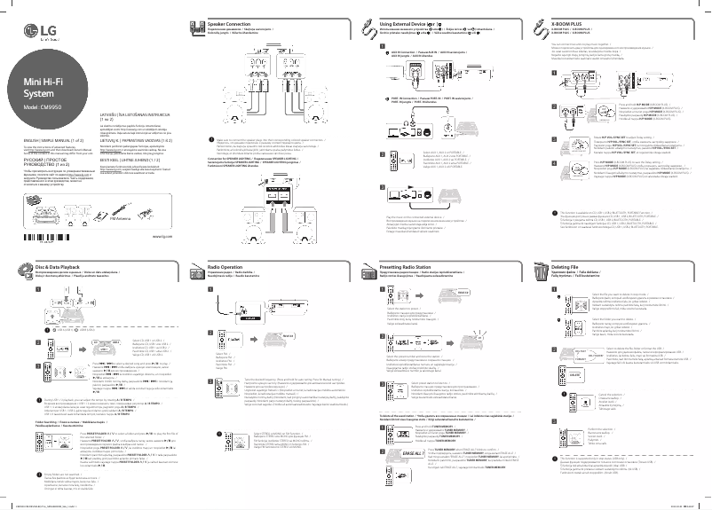 Página 1 del manual Guía de inicio rápido LG CM9950