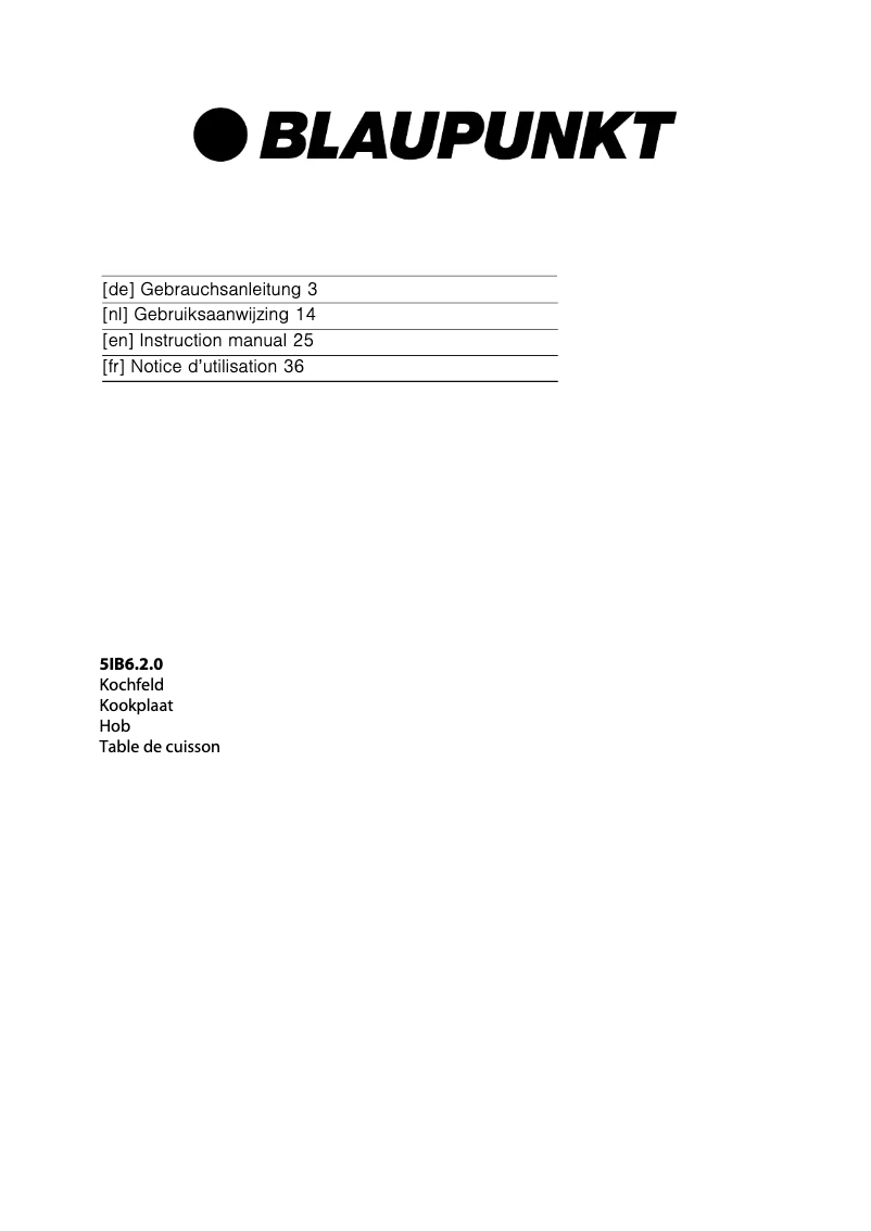 Página 1 del manual Manual de usuario Blaupunkt 5IB64250