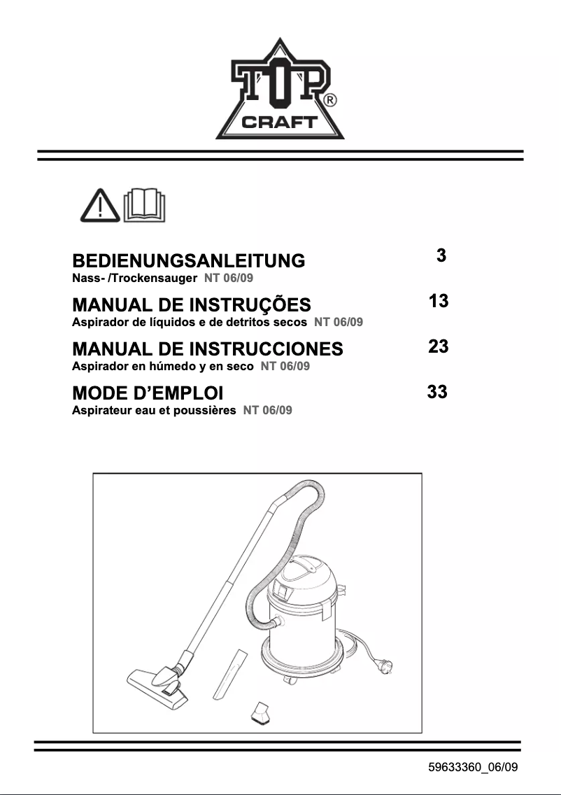 Image de la première page du manuel de l'appareil NT 06/09