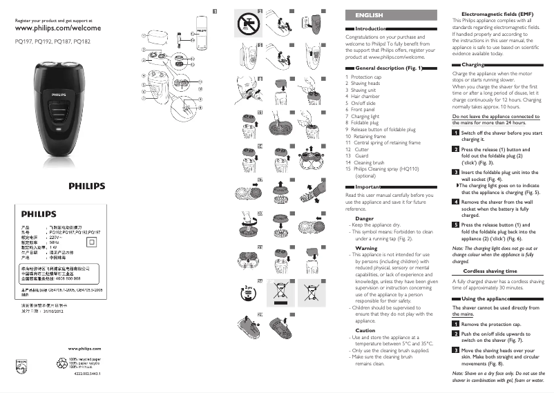 Página 1 del manual Manual de usuario Philips PQ182