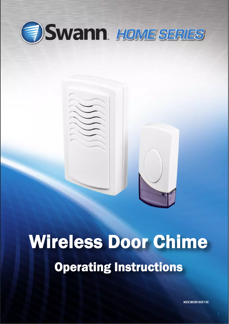 Page 1 de la notice Manuel utilisateur Swann SWHOM-DC805B