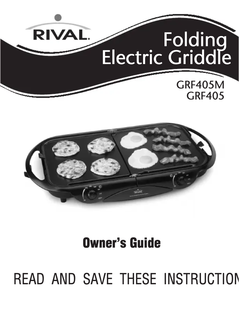 Page 1 de la notice Manuel utilisateur Rival GRF405