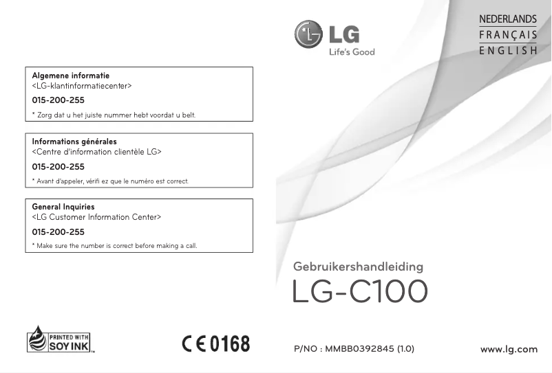 Page 1 de la notice Manuel utilisateur LG C100